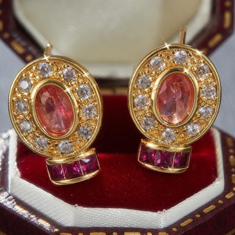 Trendy Luxury Cubic Zirconia Stud Earrings For Women Wedding Engagement Female Ear Accessories Gorgeous Lady Jewelry