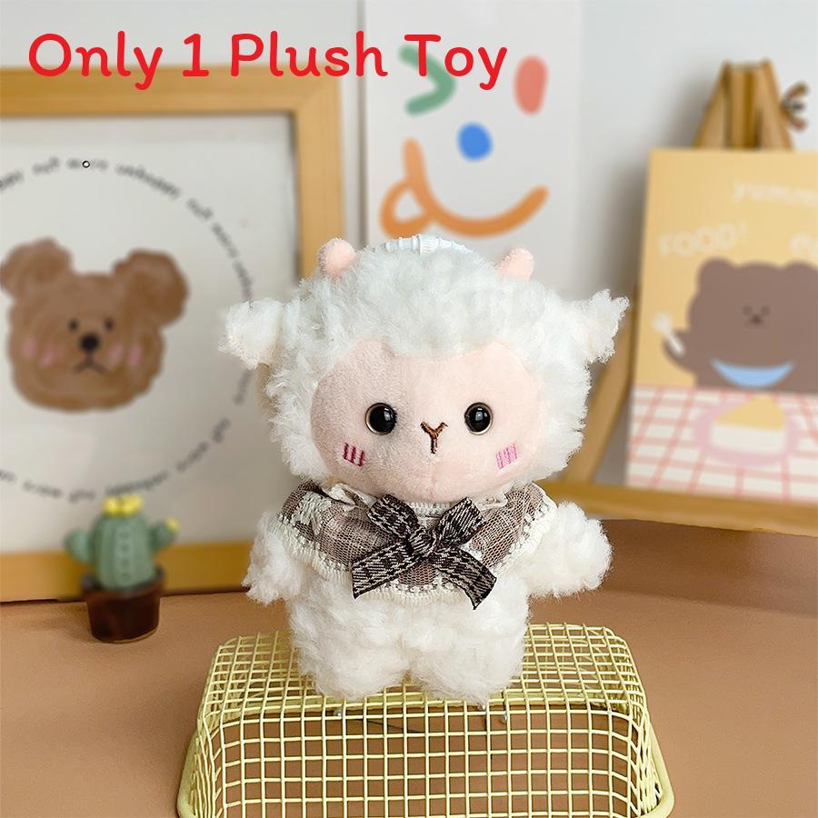 Cute Lamb Plush Keychain With Lace Shawl For Bag Decoration And Collectible Gift