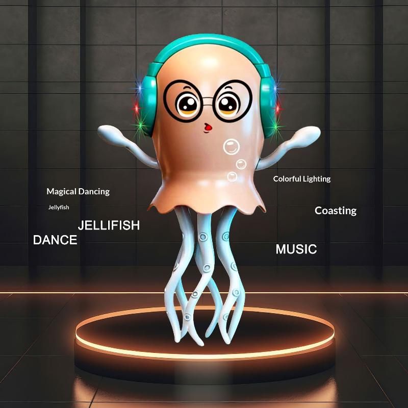 Dancing Jelly Fish Toy Smart Tentacle Explorer With Led Lights Music Automatic Obstacle Sensor Toy
