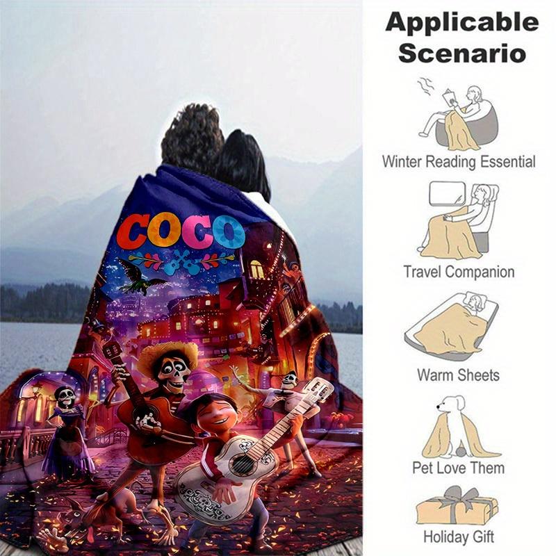 1pc,COCO Movie Poster Blanket Home Decor, Couch Throw, Outdoor, Gift for Fans, Coverlet Perfect for Bedroom, Living Room, Travel