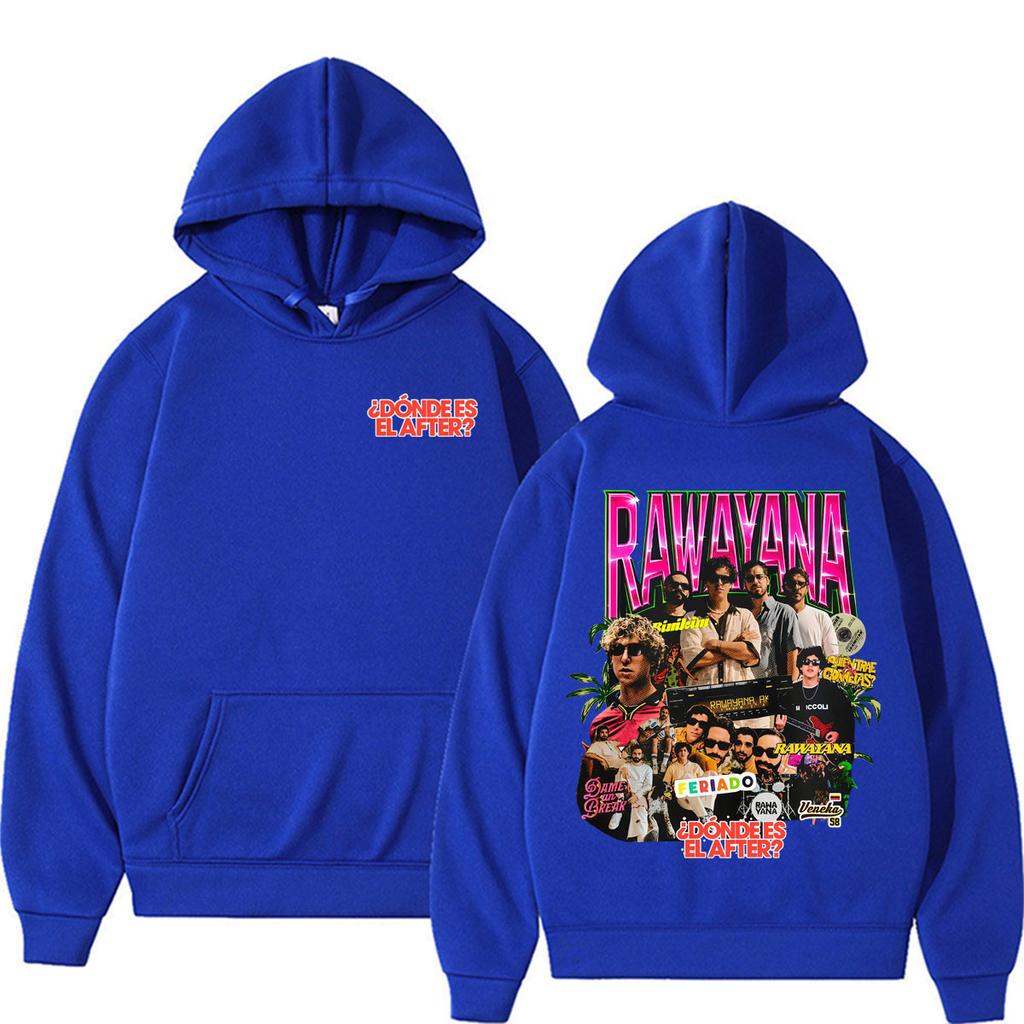 Rawayana ¿Donde Es El After Tour 2026 Hoodies Men Women Clothing Hip Hop Pop Music Sweatshirts Casual Fleece Long Sleeve Pullovers