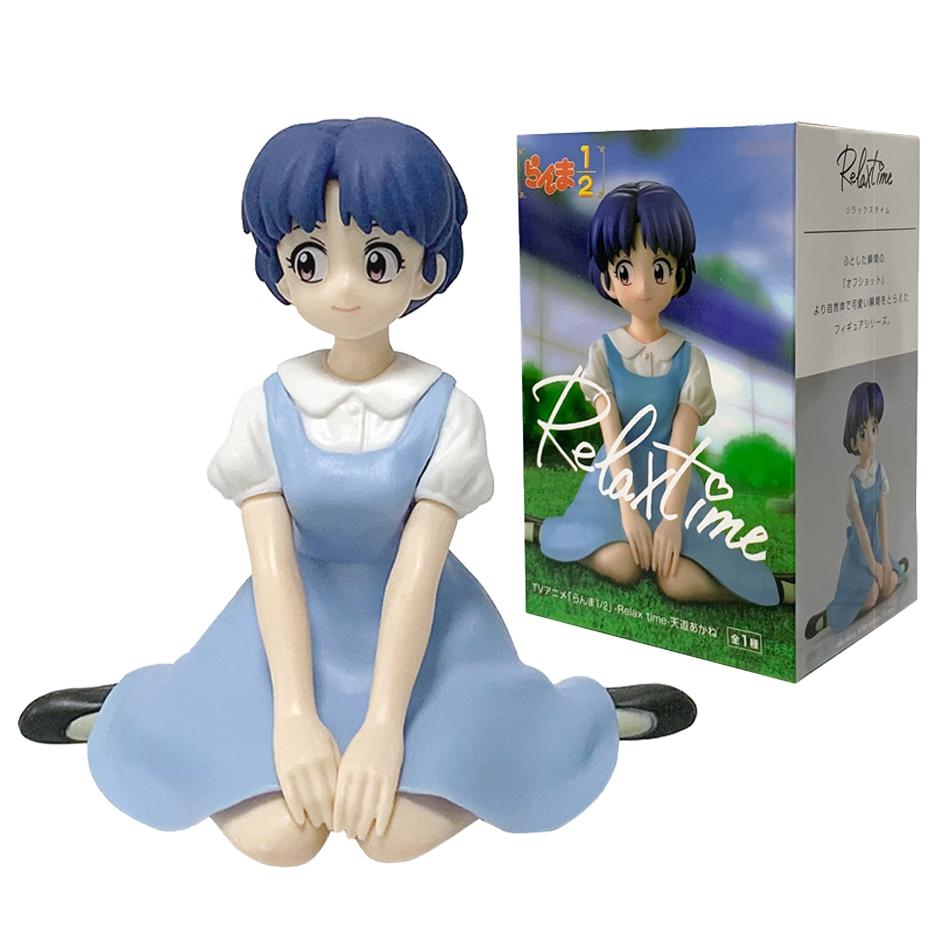 In Stock 10CM Ranma 1/2 Tendou Akane Ranma PVC Anime Figure Periphery Kawaii Sitting Toys Desktop Car Ornaments Model Gifts