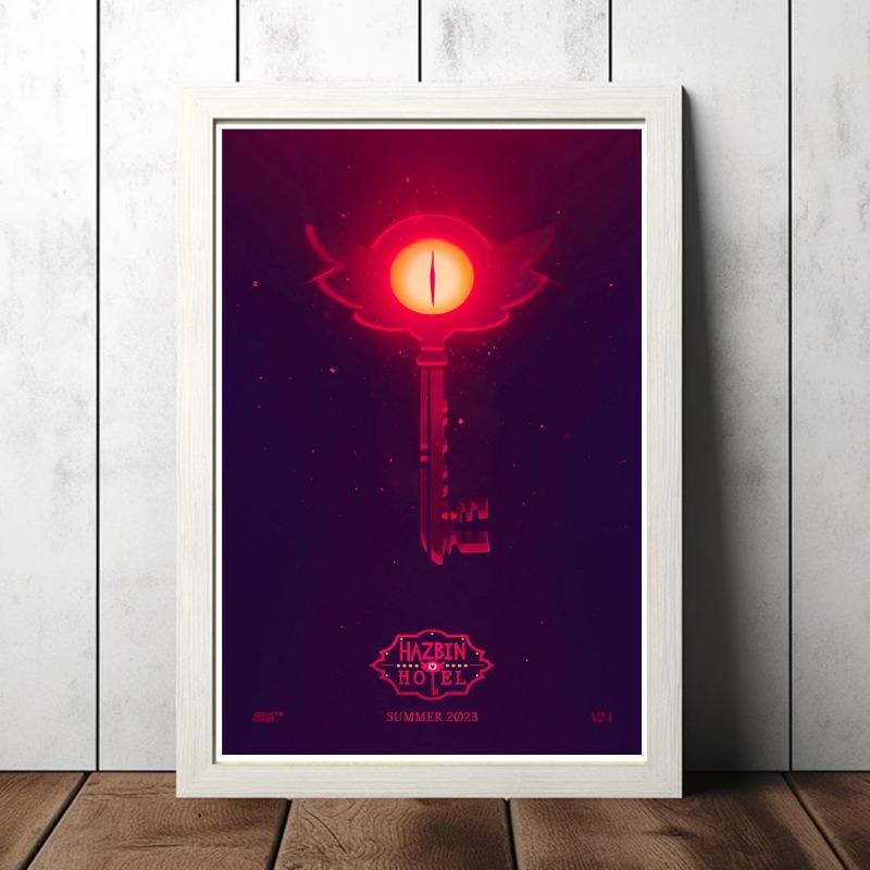 Anime Alastor H-Hazbin H-Hotels Cartoon Character Dark Red Black Poster Print Wall Art Pictures Canvas Painting Room Home Decor