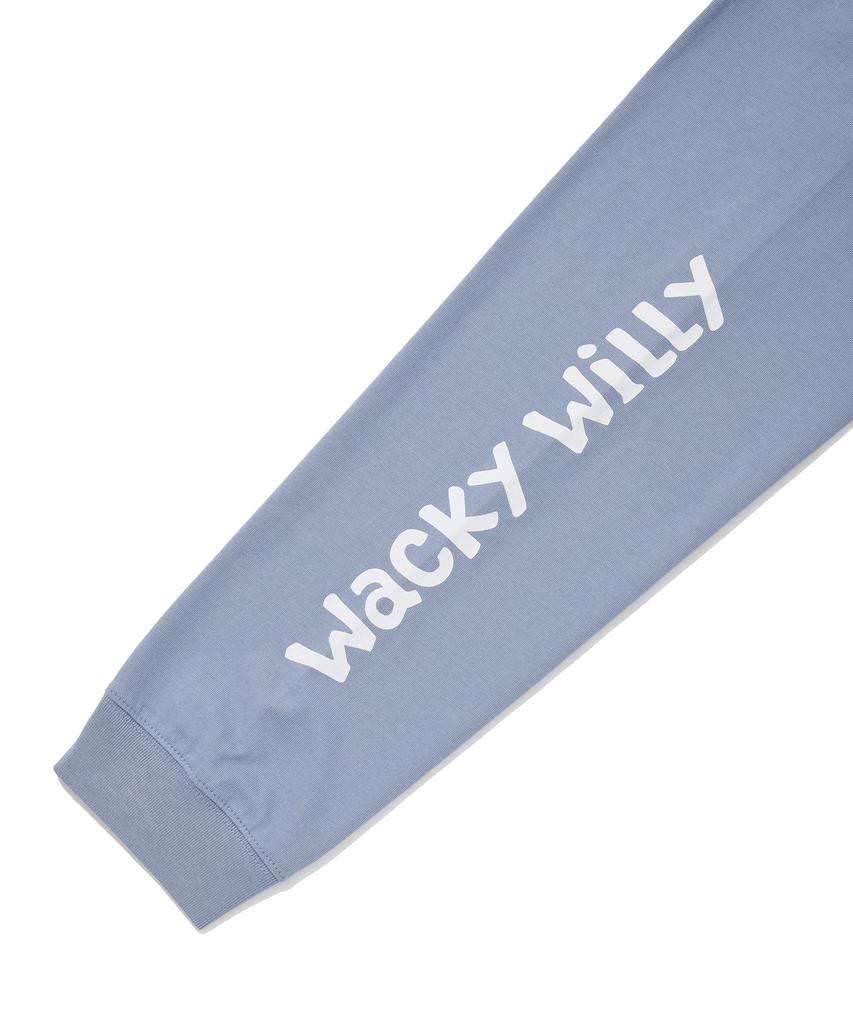 WACKY WILLY Kiki Arm Graphic Long Sleeve Light Blue