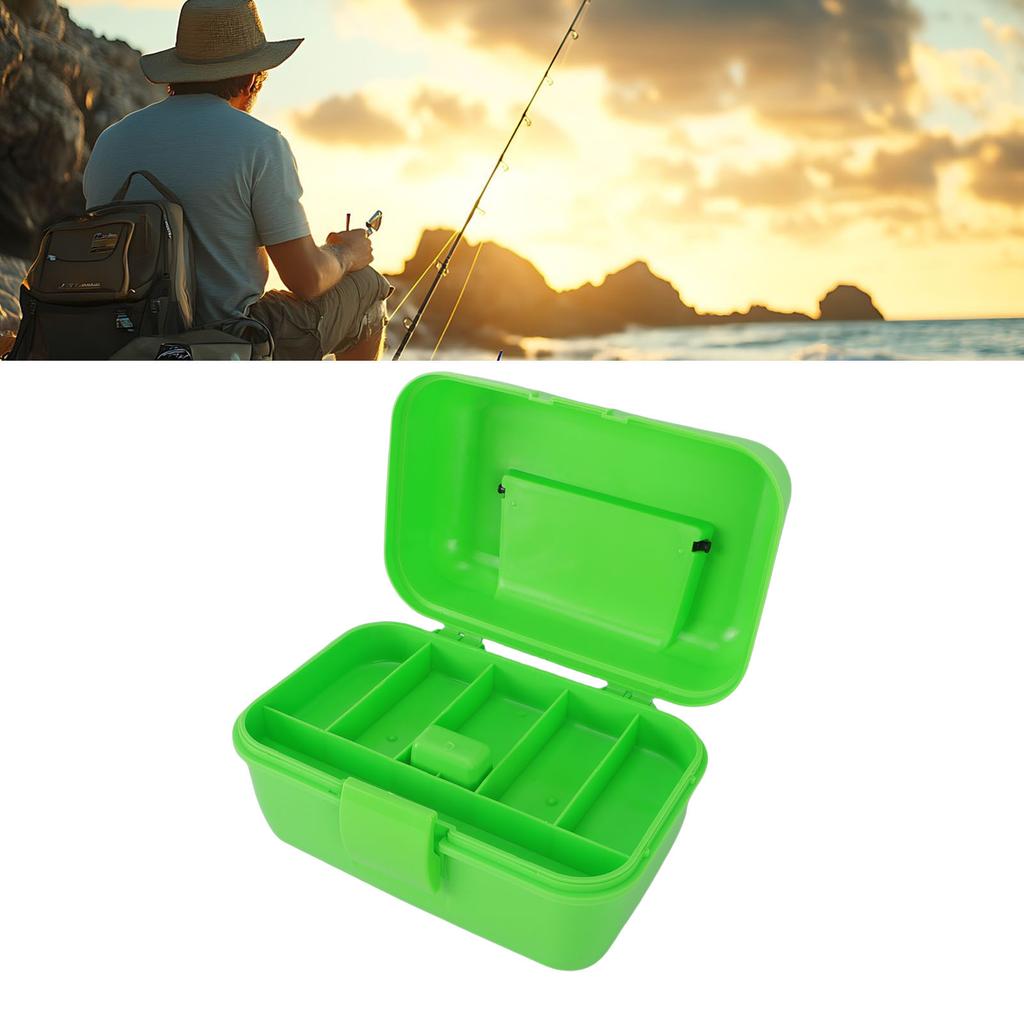 Caixa de Pesca 2 Camadas Multifuncional Armazenamento Isca de Pesca Anzol Ferramentas