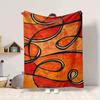 1Pc Abstract Lines Blanket Soft And Comfortable Casual Warm Camping Travel Christmas Halloween Xmas Gift M928623