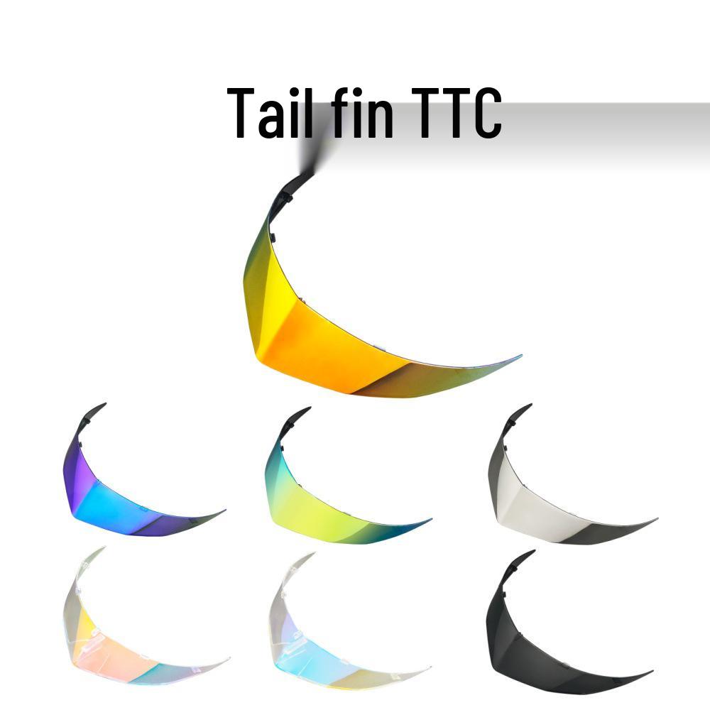 TTC Tail Wing Multicolor Electroplated TT-COURSE Motorcycle Helmet Spoiler