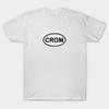 Men Black Print T-shirt Crom / Conan The Barbarian No-Cut Transfer Paper Print Cotton Tshirt