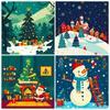 12 Happy Family Christmas Theme Material Paper Gift Wrapping Paper Cut Collage Hand Account Material