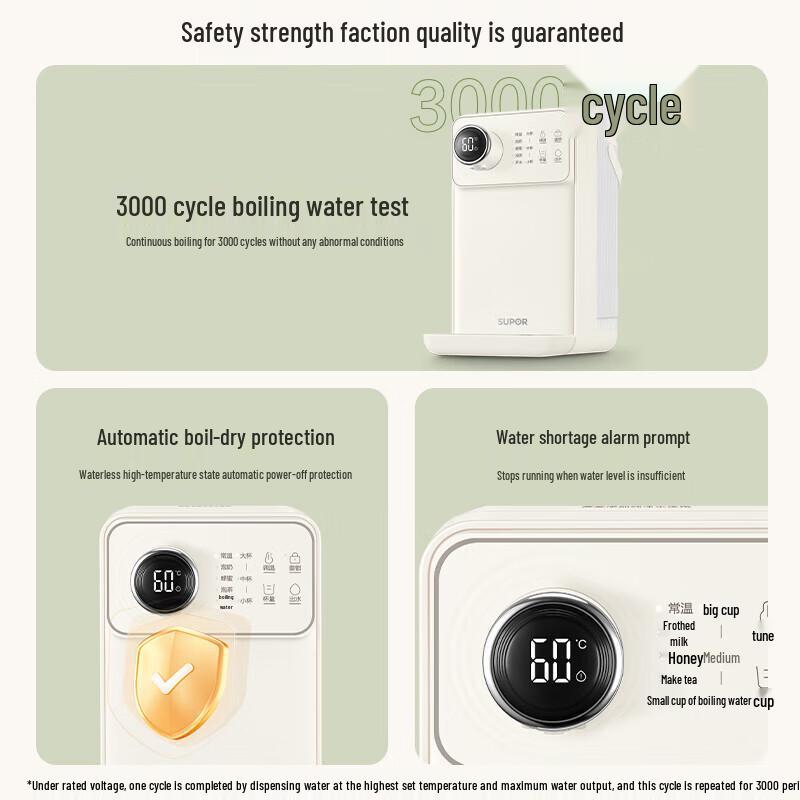 Supor 3L Instant Hot Water Dispenser with Digital Temperature Control
