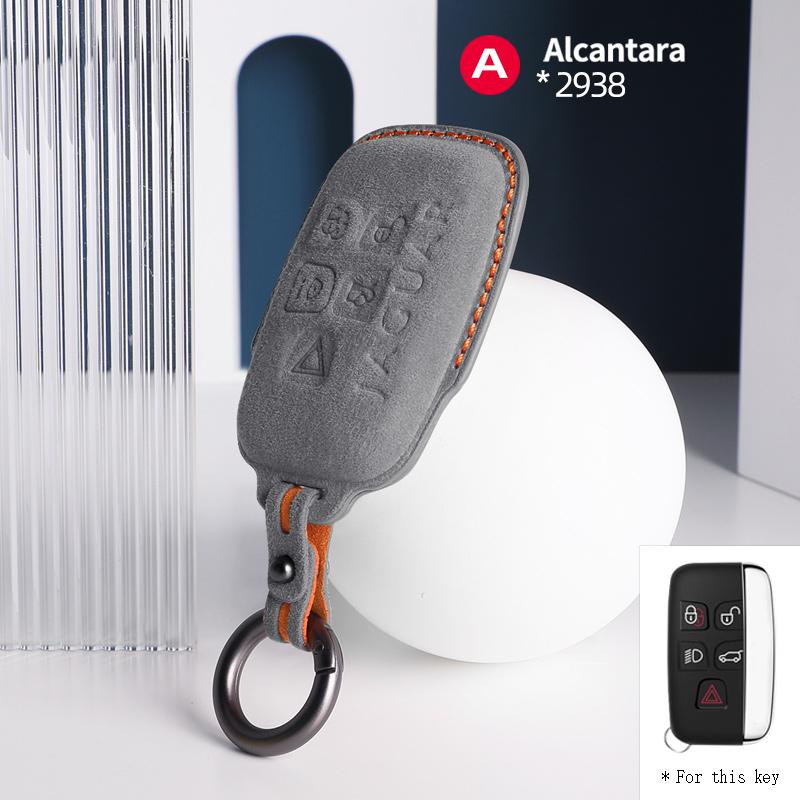 Suede F For Land Rover Range Rover Sport Evoque Discovery 4 For Jaguar Freelander XFL XE XJ Smart Remote car key shell 5 Button