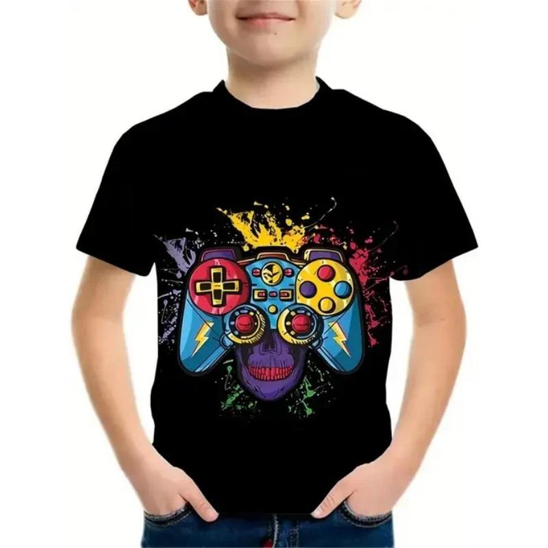 Children's Clothing Boys Tshirt Short Sleeve Girl T-Shirt 3D Cartoon Casual Round Neck Tees Kids Summer Clothes Tops