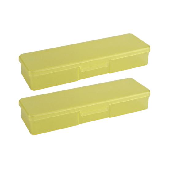 2Pcs Tool Storage Box Large Capacity Buckle Closure Smooth Surface Nail Tool Storage Box Stationery Container Household Supplies
