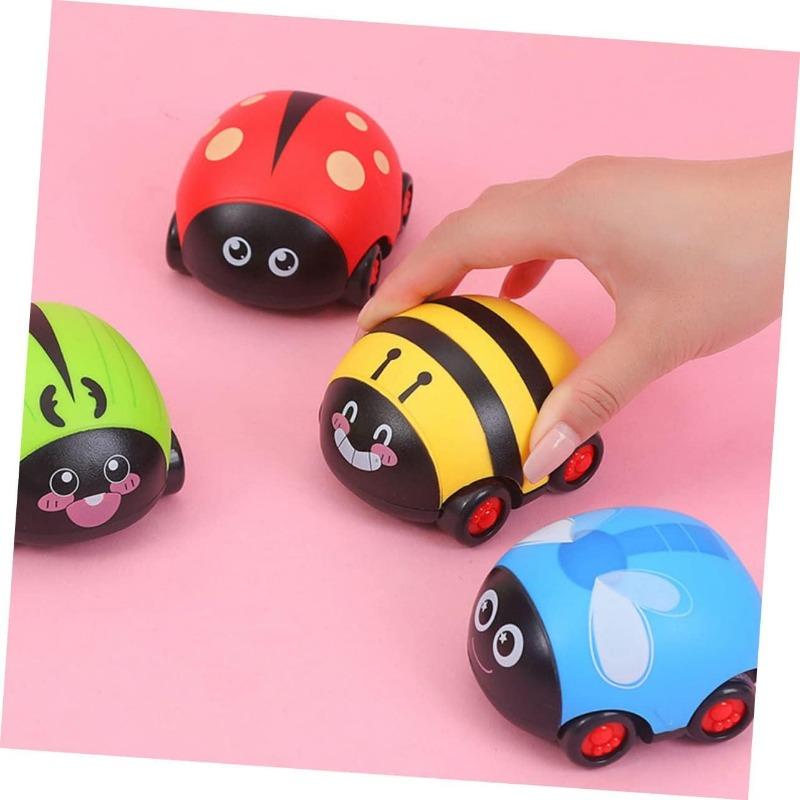 Ladybug Shaped Vehicle for Cognitive Pull Back Car Non Battery Powered Fun for Parent Interaction for Play and Decor