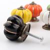 Vintage Furniture Handle Door Knobs Furniture Drawer Cupboard Kitchen Pull Handle Pumpkin Ceramic Cabinet Handles Retro Hardware