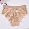 Women Underpants High Waist Hollow Out Lace Soft Breathable Anti Septic Stretchy Moisture Wicking Flower Embroidery Mesh Lady Panties Briefs
