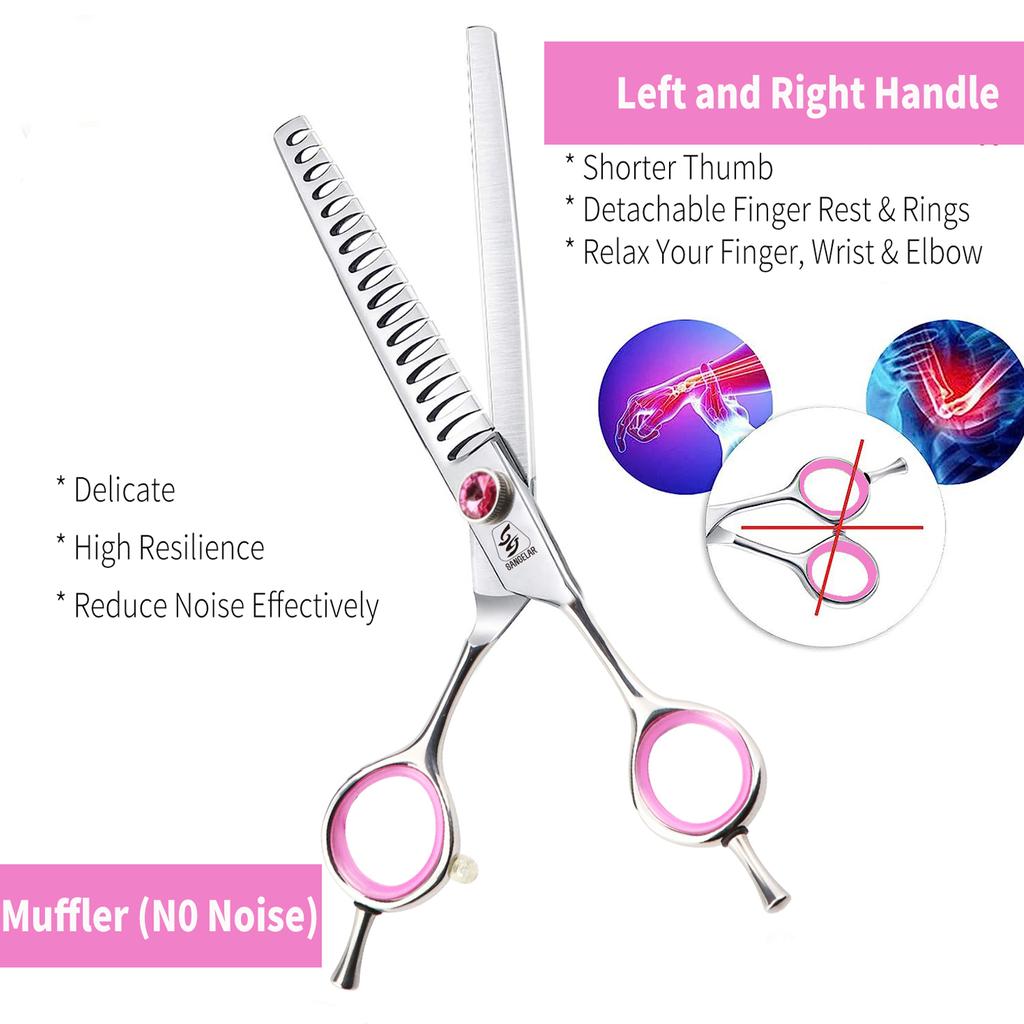 Sangelar 7 palců 8 palců Špičkové JP440C Prostřihávací nůžky pro úpravu domácích mazlíčků Rybí kost Zuby Nůžky pro domácí mazlíčky