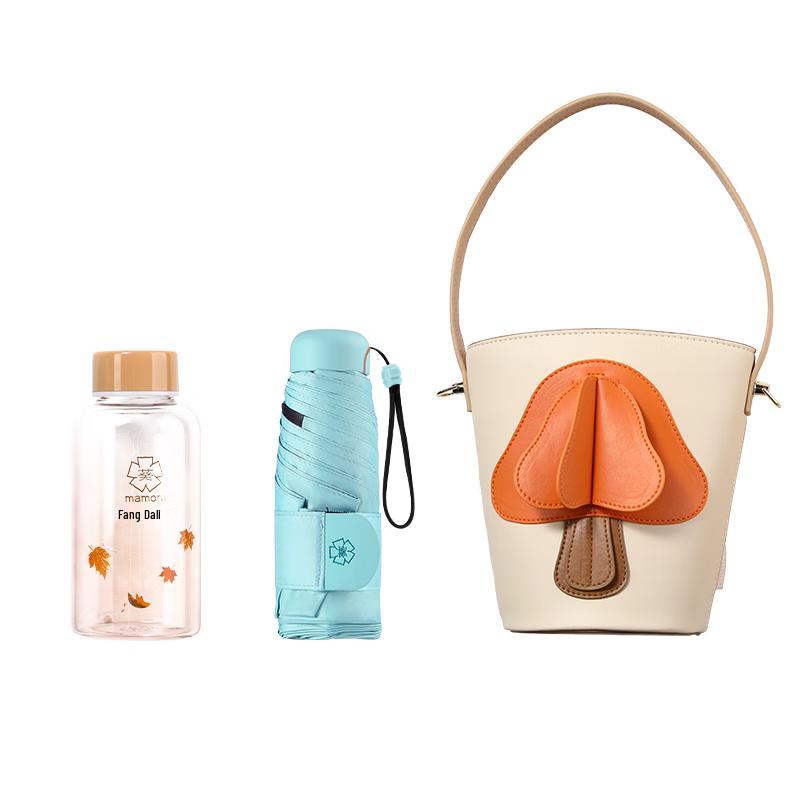 Kwai Portable Sun Protection Umbrella Set with Mushroom Pouch & Cold Cup