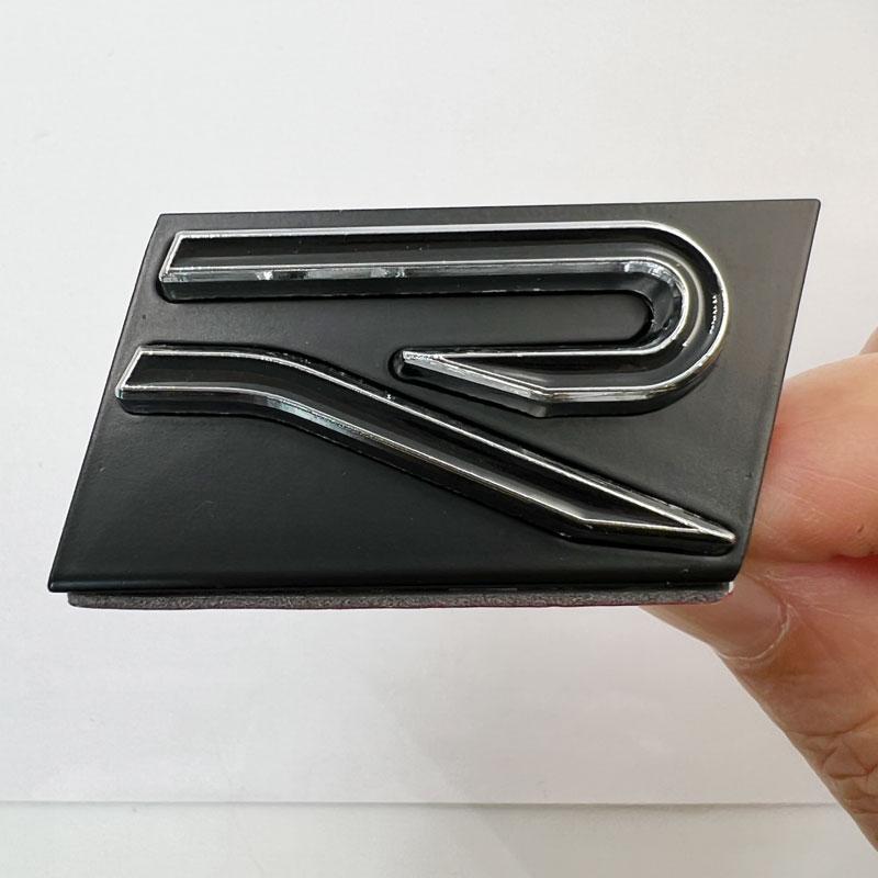 3D Metal R logo Emblem Front Grille Badge Tail Trunk Sticker Accessories For GTI Rline Polo Golf MK8 Touareg Passat Magotan CC