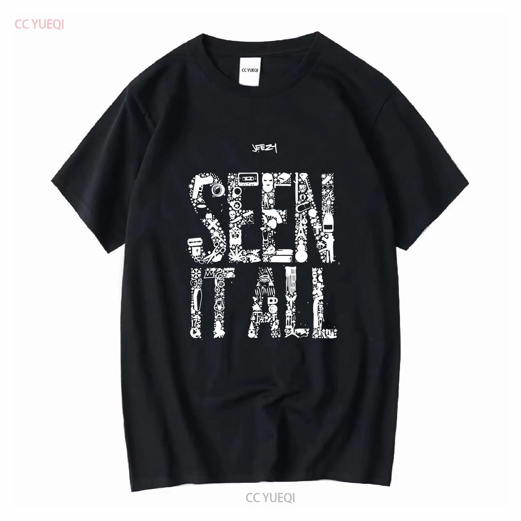 Mens Jeezy Seen It All T shirt Small Black long or short sleeves vintage Washed Versatile Slightly Stretched fashion Soft