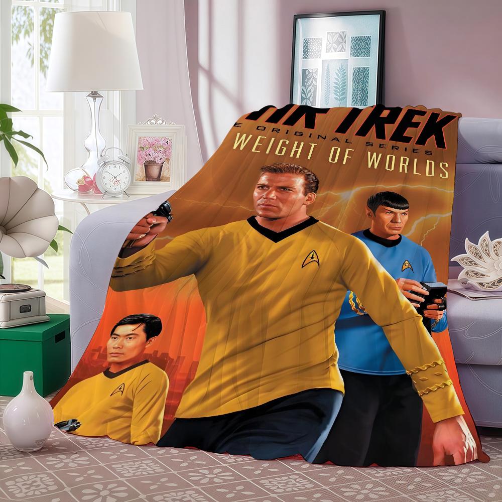 

TV S-Star T-Trek Blanket Warm And Soft Suitable For Bedroom Living Room Sofa Bed Office Travel Camping 30x40in