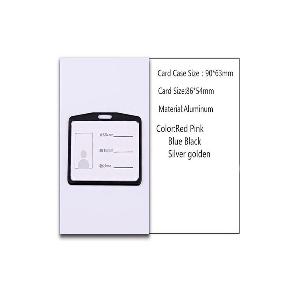 1 x Kartenhalter aus Aluminiumlegierung, Visitenkartenhalter, Ausweishalter, vertikales Metallgehäuse