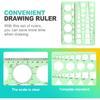 2-PCS Circle Template Set for Drawing & Drafting – Geometric Stencils & Rulers for Office, School, Architecture & Design