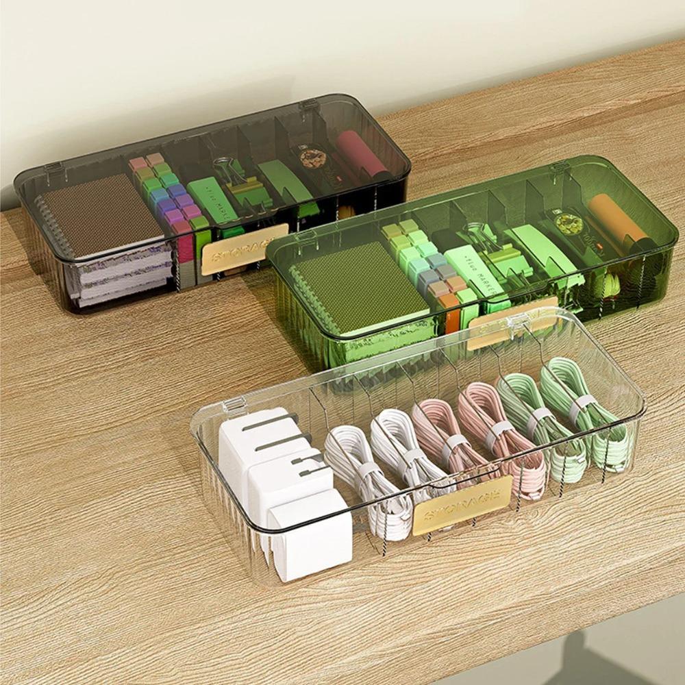 1PC Desktop Multifunctional Charging Cable Jewelry Organizer Drawer Storage Box Large Capacity Storage Containers Organizer Box