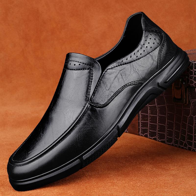 Handmade Genuine Leather Men Casual Shoes Comfortable Slip On Loafers Elegantes Moccasins New Arrival Man Walking Business Shoes