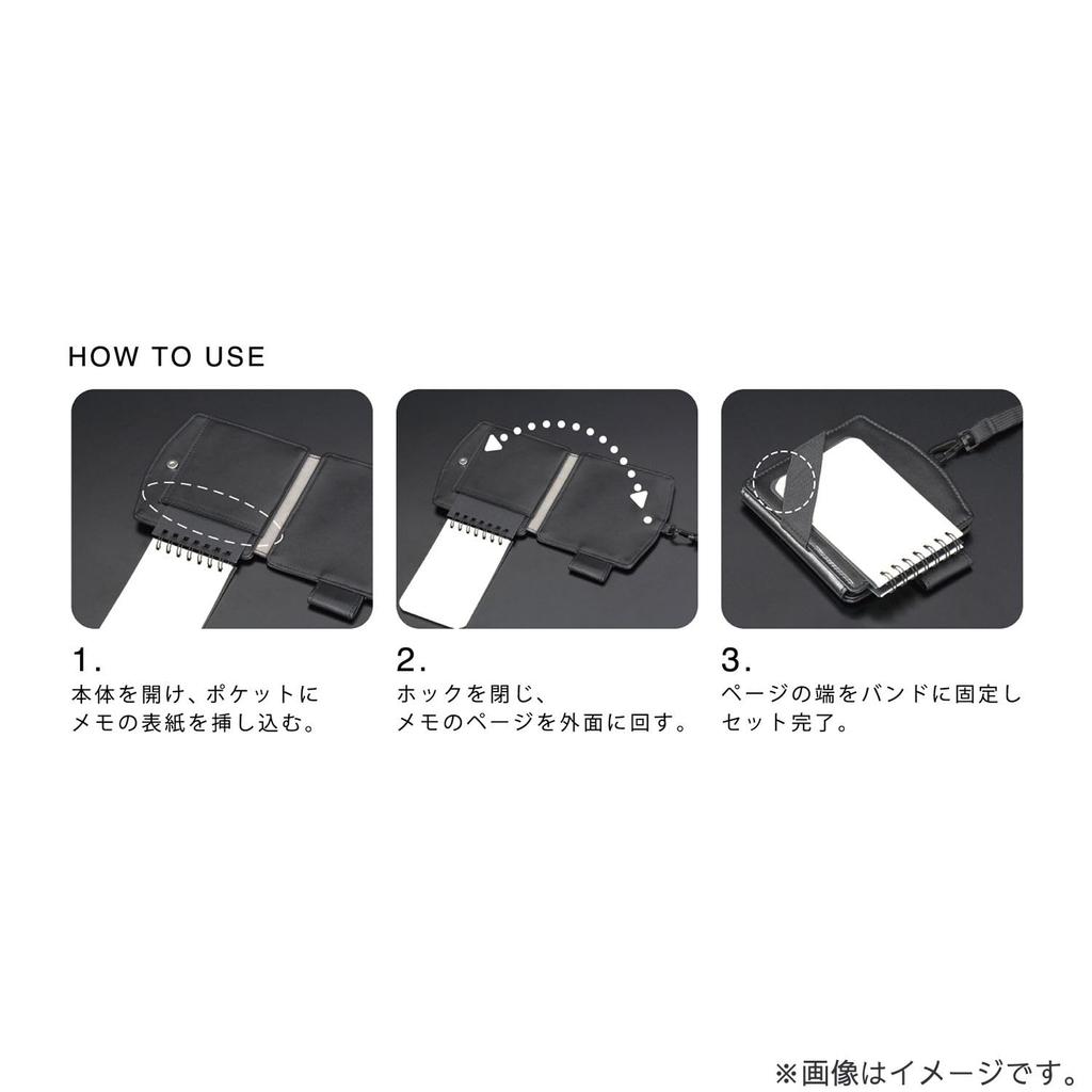 KUTSUWA Memo ID Holder Fastorage Navy FS111NB &
