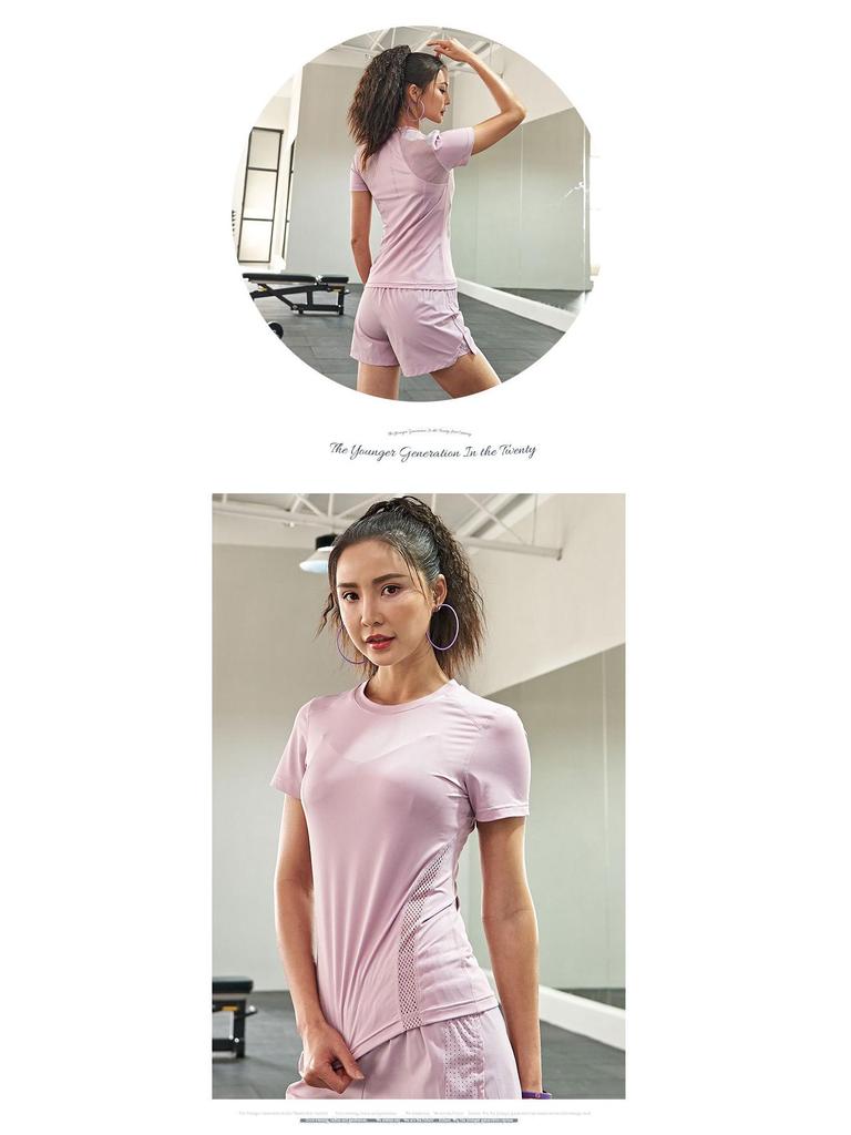 Women's Quick-dry Slim Fit Running T-shirt – High Stretch, Breathable Mesh Sports Top for Fitness & Yoga
