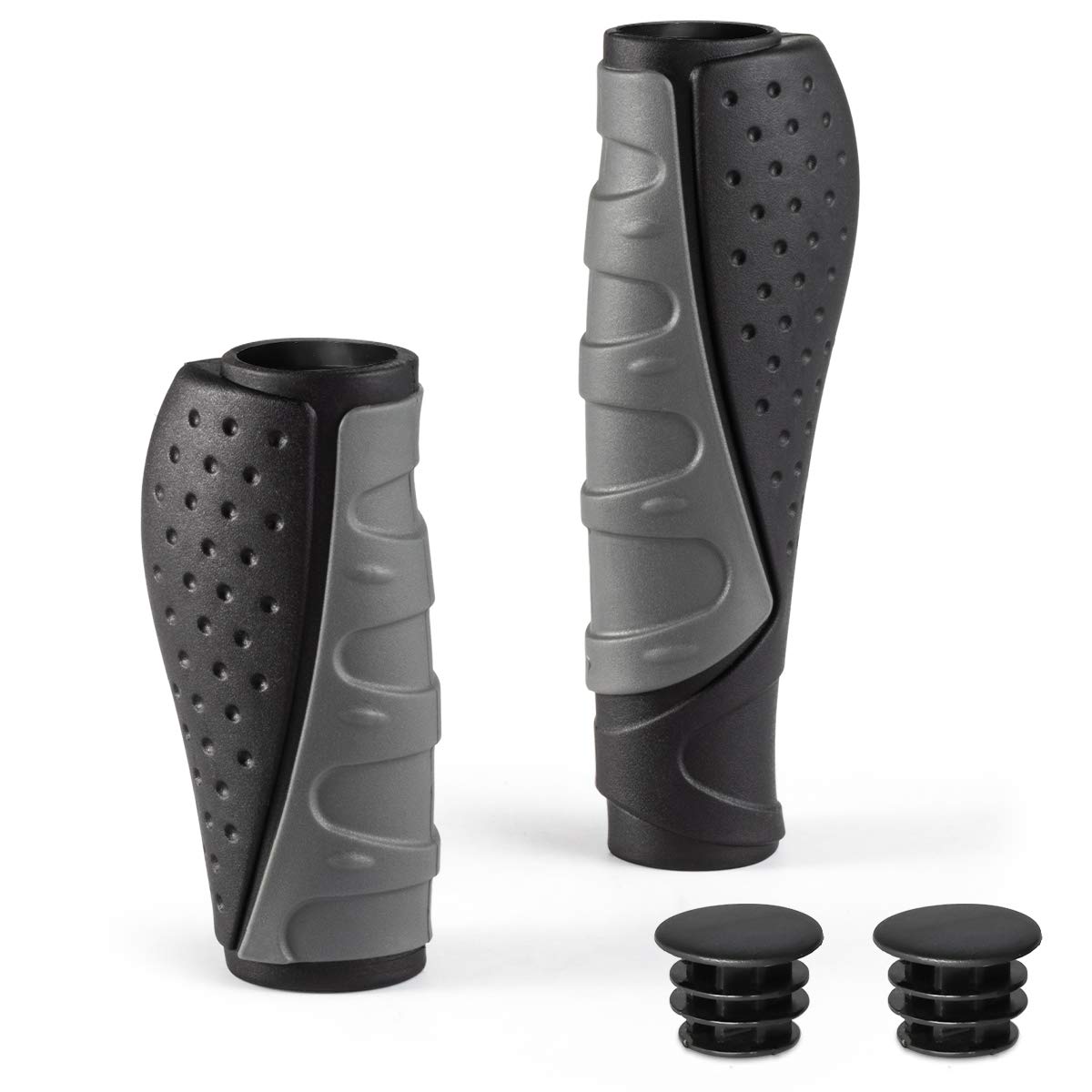 

PRUNUS Mountain Bike Handlebar Ergonomic Grips, Design, Anti-Slip (130+90mm) чёрный