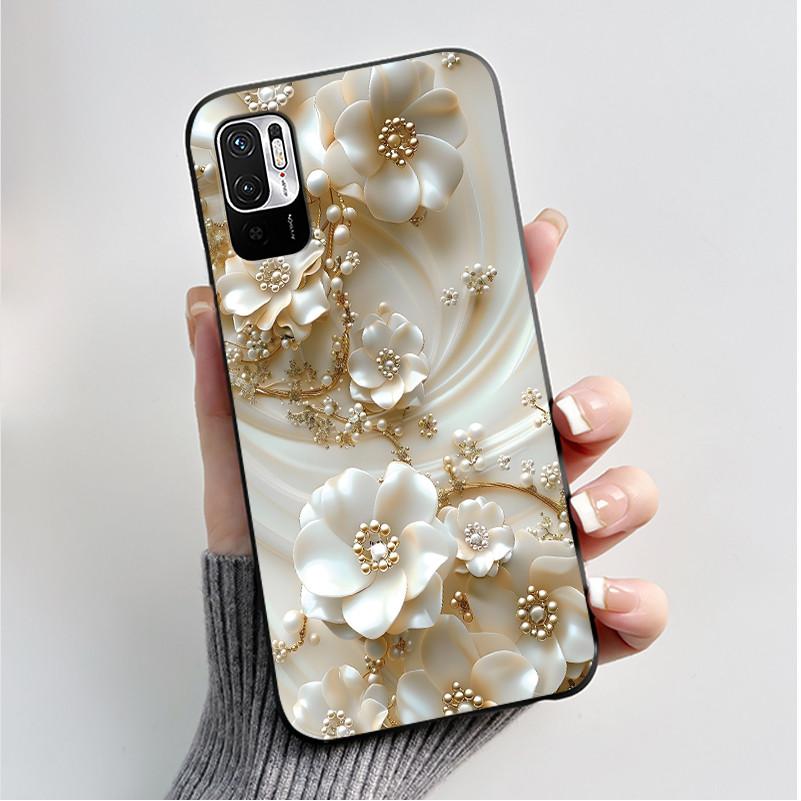 Luxury Fashion Butterfly Flower Case For Redmi Note 10 10T JE Phone Case For Xiaomi Redmi Note10T JE Soft Silicone Cover Casing