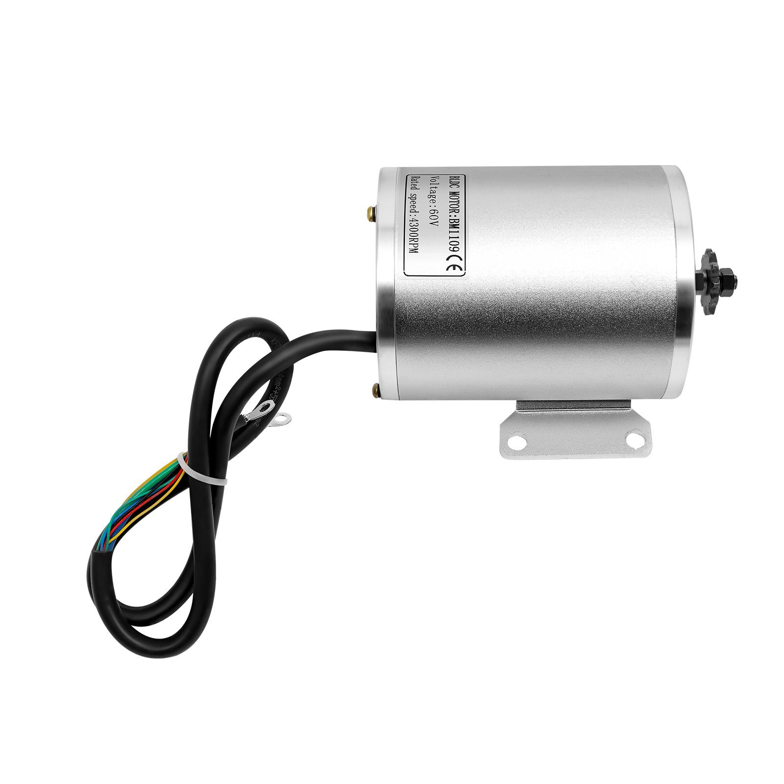 

2000W Brushless Motor with Anti-Slip Handlebar Throttle,with 3Speed Controllable&Reverse Function for Electric Scooter E-Bike срібний