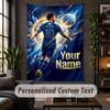 Arazzo da Parete Personalizzato, Testo Personalizzato Lionel Messi, Tessuto Morbido Arte da Parete Per Decorazione Interna