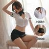 Sexy Suit Button Top Skinny Hip Wrap Skirt Sex Lingerie Seduction Uniform Secretary Adult Products Sexy Woman