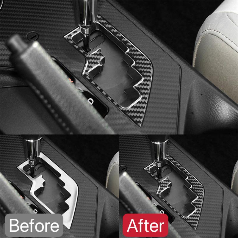 Car Gear Shift Panel Cover Trim Sticker for Toyota RAV4 2013 2014 2015 2016 2017 2018 Carbon Fiber Interior Accessories