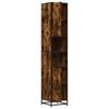 Bathroom Cabinet Smoked Oak Finish 35 x 37.5 x 188.5 cm Particleboard & Metal