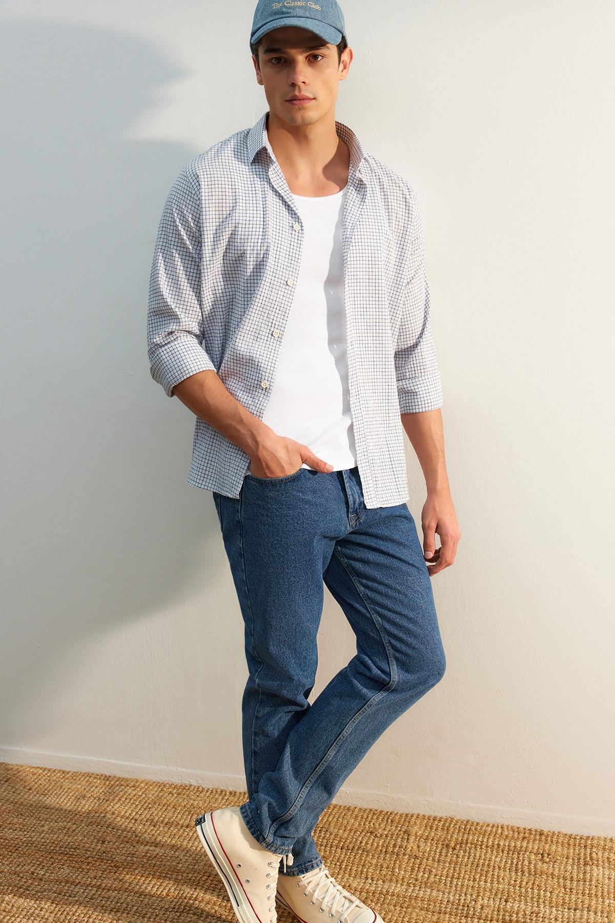 

Рубашка - Синяя - Классический крой