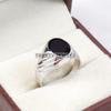 Black Onyx Oval Cut Gemstone With 925 Sterling Silver Ring For Men's #A828 JL375666928282