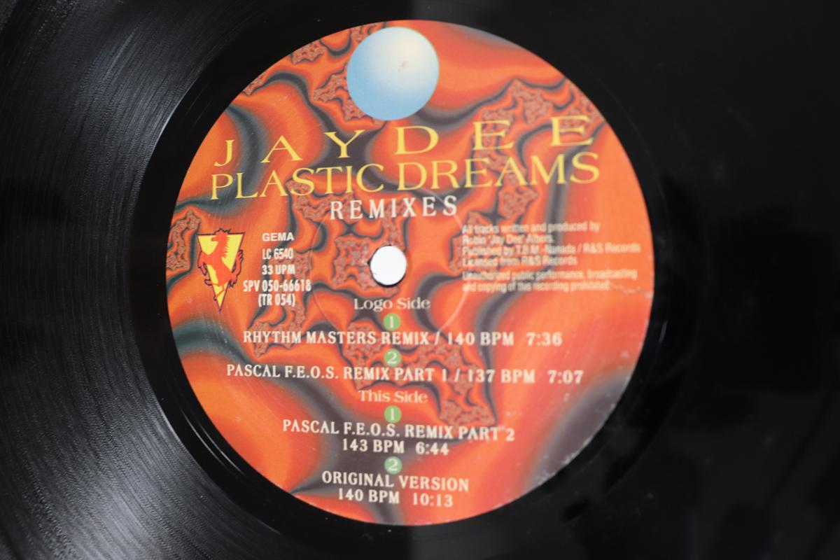12-дюймовая пластинка JAYDEE Plastic Dreams Remixes SPV05066618 TOTAL RECALL 1995 Германия Танцевальная Электроника Б/у