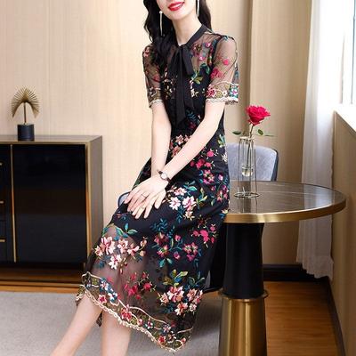 Embroidered Dress Summer 2022 New Temperament Hepburn Dresses