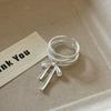 Ballet Bowknot Adjustable Metal Ring - Fashionable, Simple Design for Index Finger