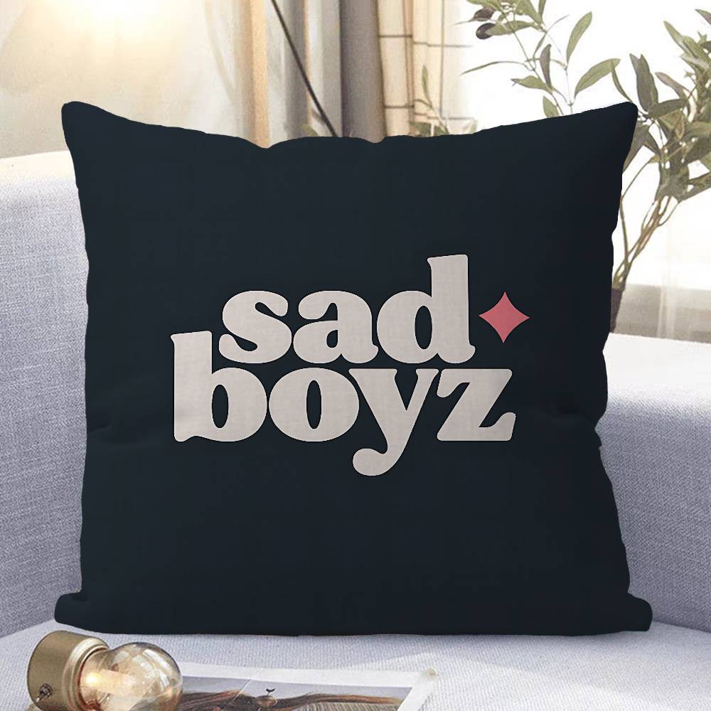 Наволочка Sad Boyz Съемная Моющаяся Наволочка – Всесезонный Мягкий Лен 16x16Inch