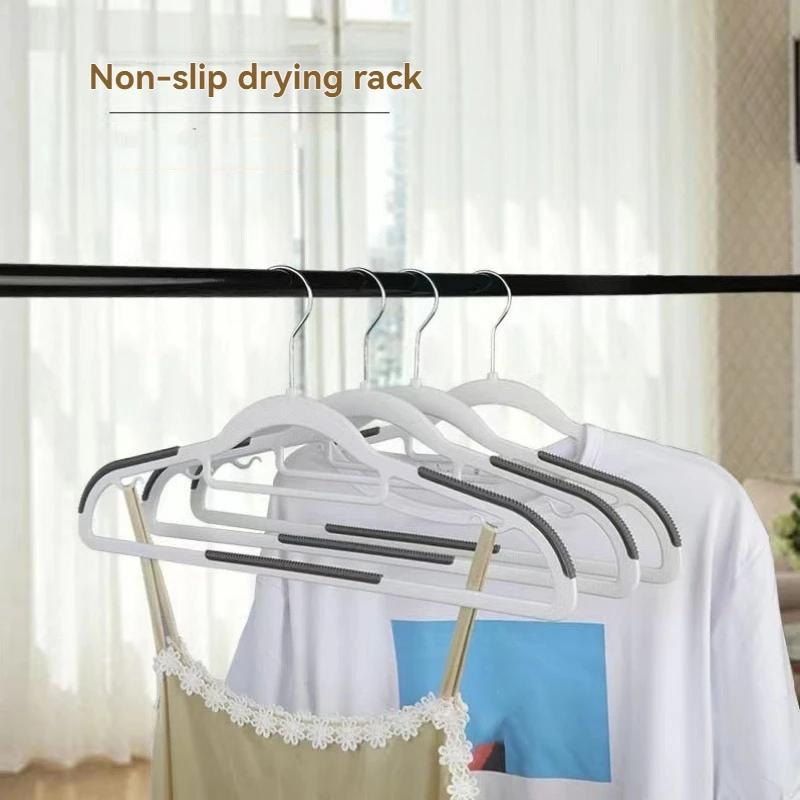 Plastic Clothes Hanger Non-Slip Adult Home Use Wardrobe Hanger for Bedroom Balcony Drying Garment Rack