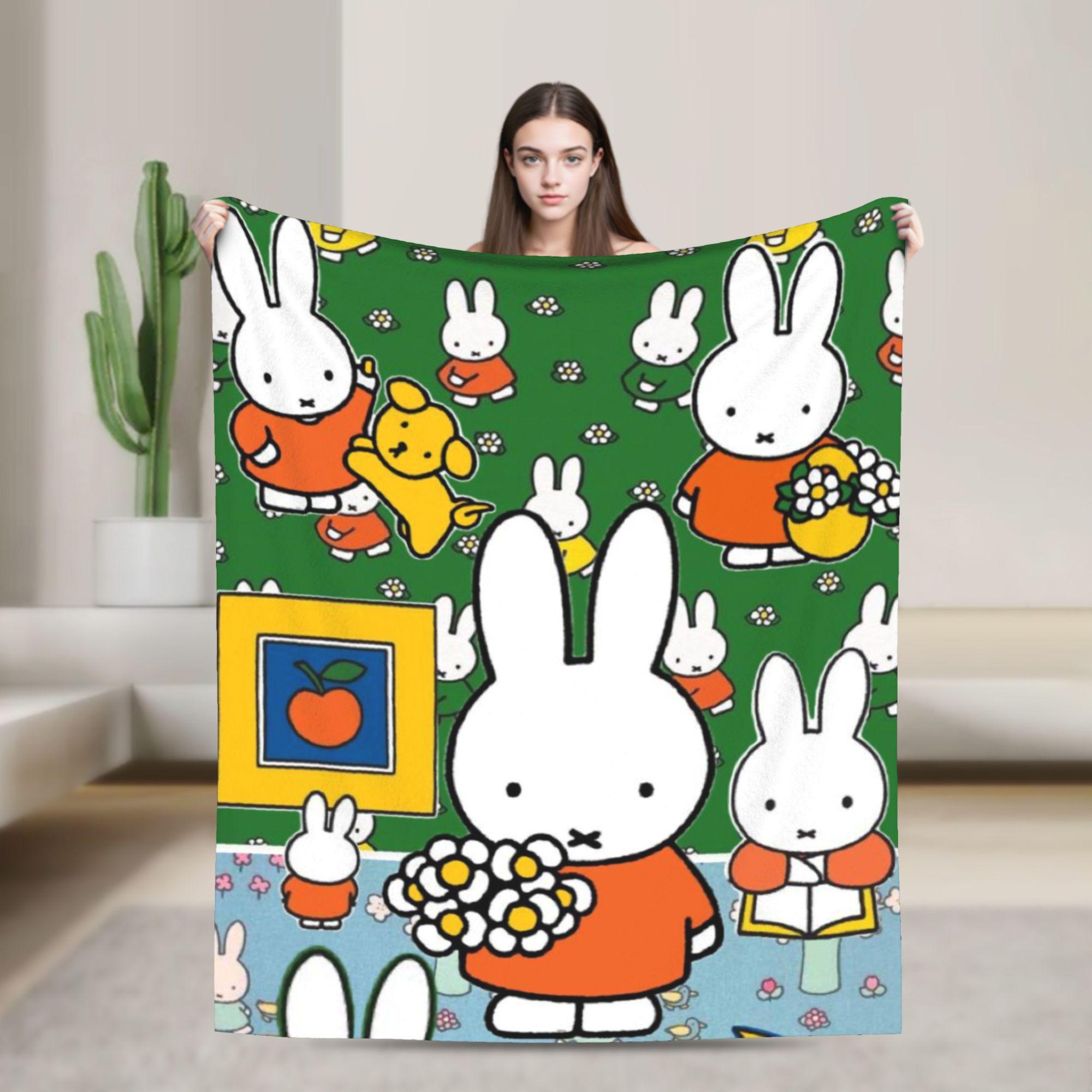 

M-Miffys Милый Кролик Плед Уютный Мягкий Пледы для Кровати 50x60 Дюймов Разные Размеры Стеганое одеяло 30x40in