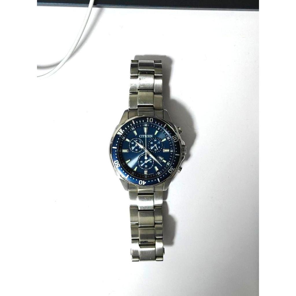 Used [Solar Watch] CITIZEN Citizen Watch Eco-Drive Chronograph Blue Dial Men's V010-6772F