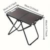Lightweight Folding Camping Table, Picnic Desk with Carry Handle, Tripod Base, Ideal for Outdoor Activities, Camping Accessorie