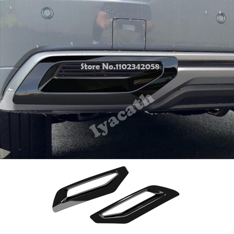 Für Mitsubishi Outlander 2025 2026 ABS Chrom Schwarz Hinterer Stoßfänger Nebelschlussleuchte Lampen-Zierrahmen Auspuffrohr Luftauslass-Zierleiste