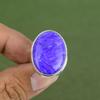 Charoite Ring 925 Sterling Silver Ring Gemstone Jewelry Handmade Stylish Ring Charoite Silver Jewelry Gift For Mother Available In Ring Size